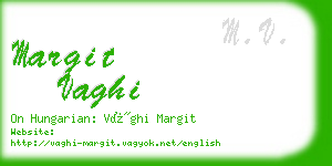 margit vaghi business card